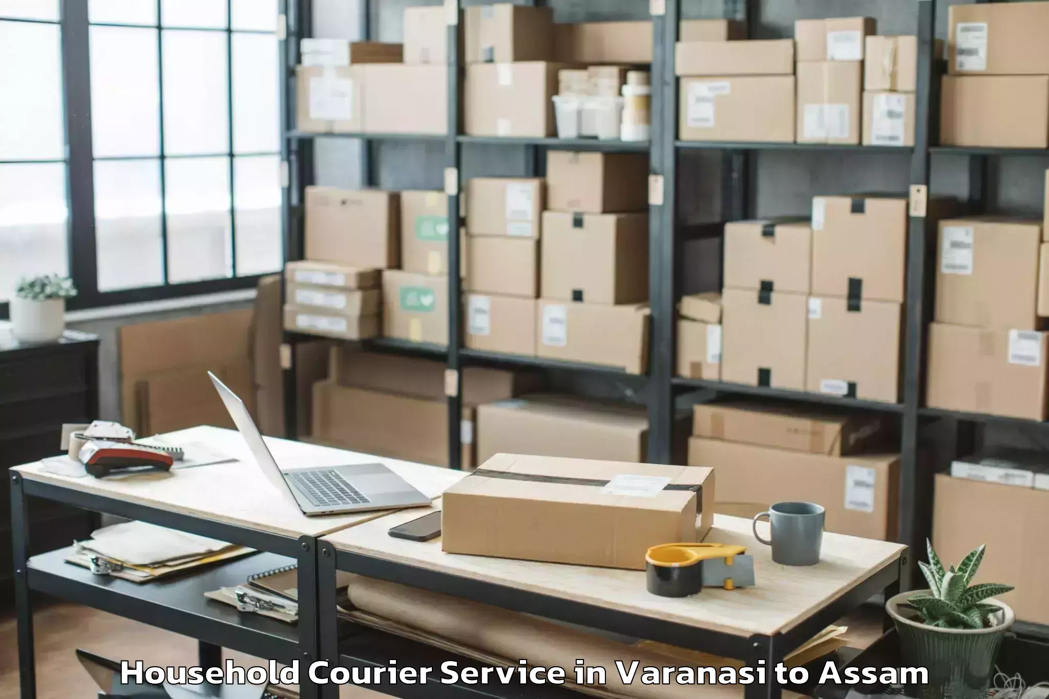 Reliable Varanasi to Palasbari Household Courier